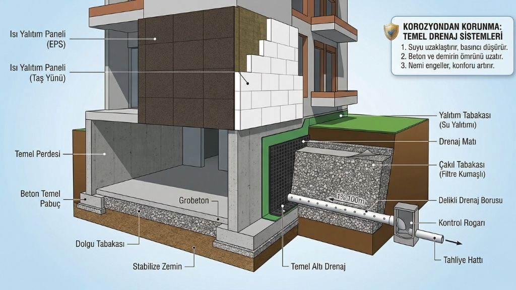 Temel Drenaj Sistemleri ile Binanızı Korozyondan Koruyun
